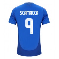 Maglia Calcio Italia Gianluca Scamacca #9 Prima Divisa Europei 2024 Manica Corta